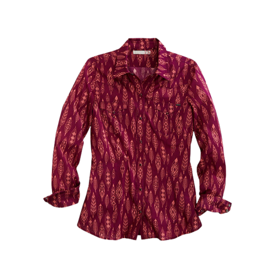 Tin Haul Women's 1958 Aztec Feather Wine Shirt