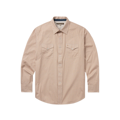 Stetson Apparel Men's Orange Diamond  Print Western Shirt