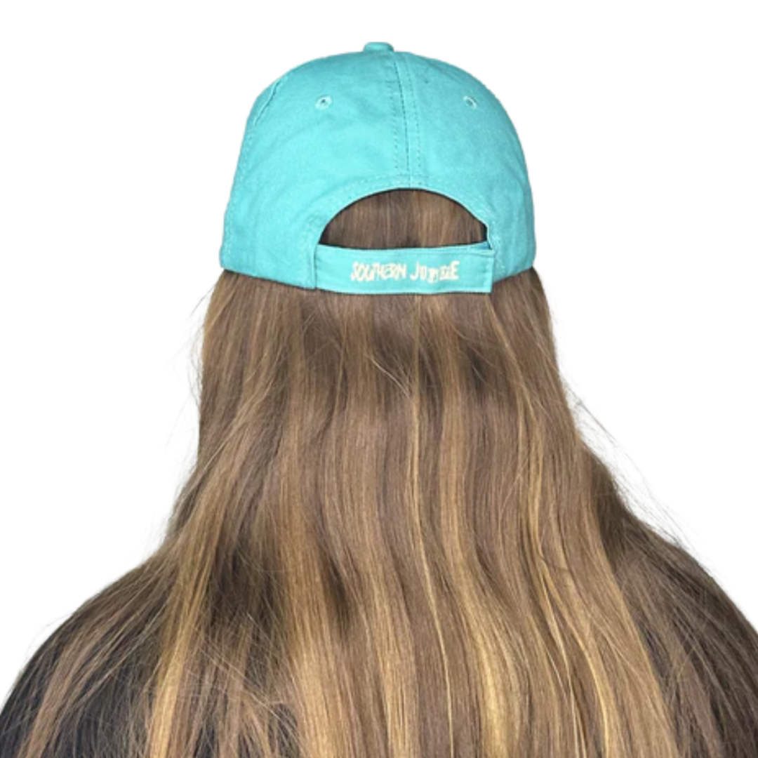 Southern Grace Women's Distressed Turquoise Cap