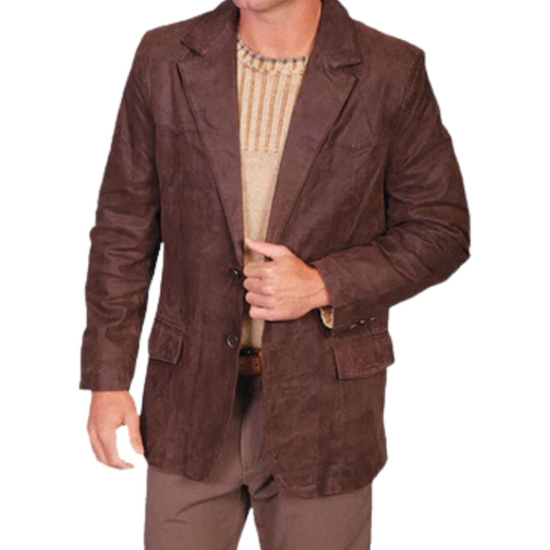 Scully Leathers Men's Brown Suede Sport Coat Frontier Blazer Suit