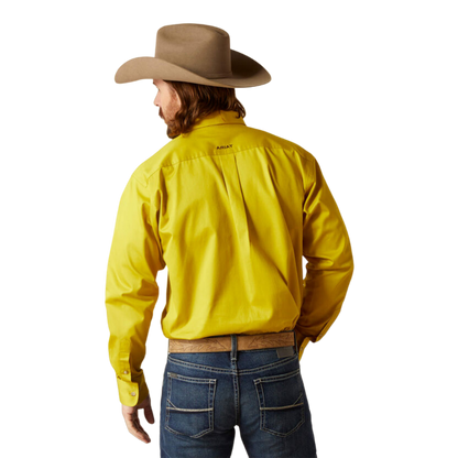 Ariat Men's Team Logo Twill Classic Yellow Shirt