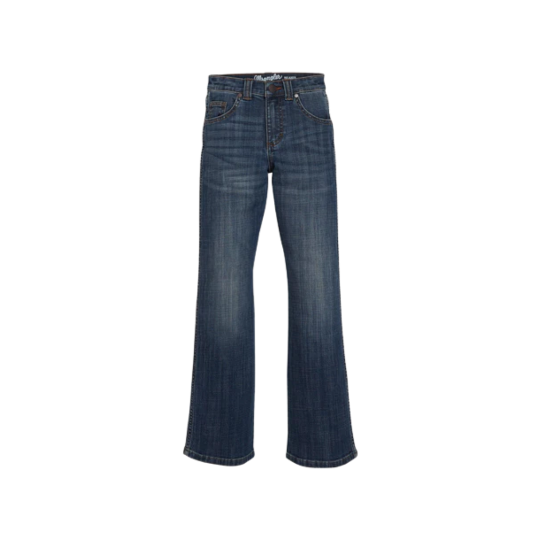 Wrangler Youth Boy's Light Wash Slim Fit Boot Blue Jeans