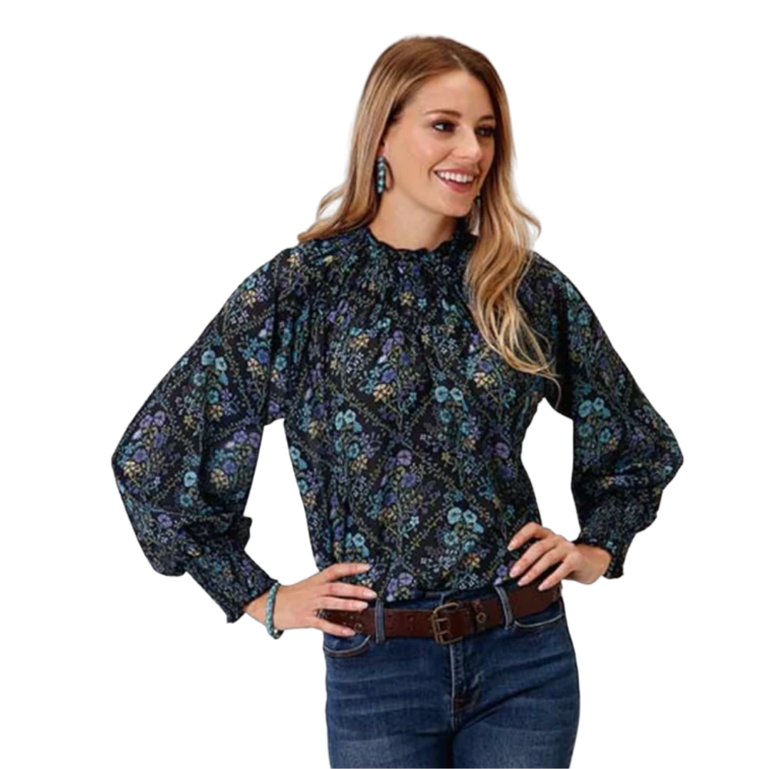 Roper Women’s Floral Blue Shirt