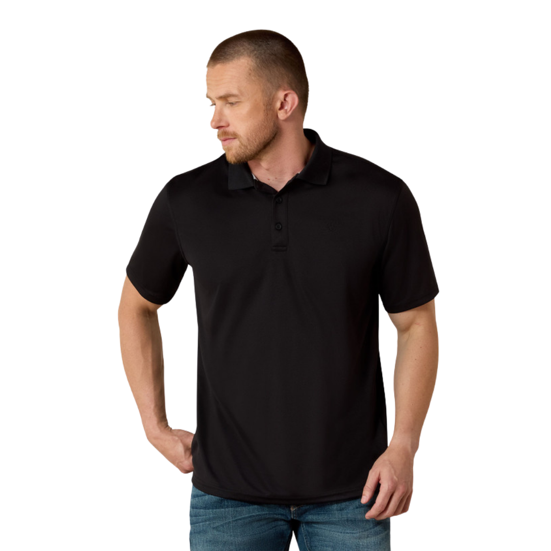Ariat Men's Tek Black Polo Shirt