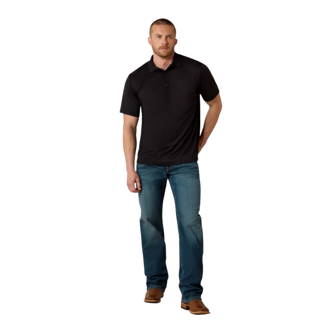 Ariat Men's Tek Black Polo Shirt