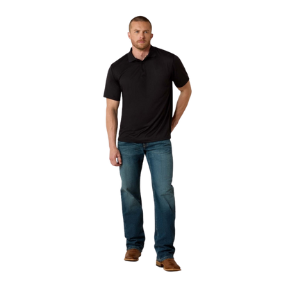 Ariat Men's Tek Black Polo Shirt