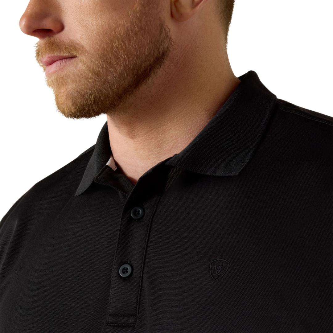 Ariat Men's Tek Black Polo Shirt