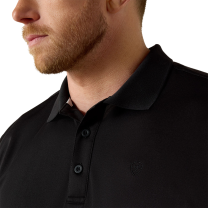 Ariat Men's Tek Black Polo Shirt