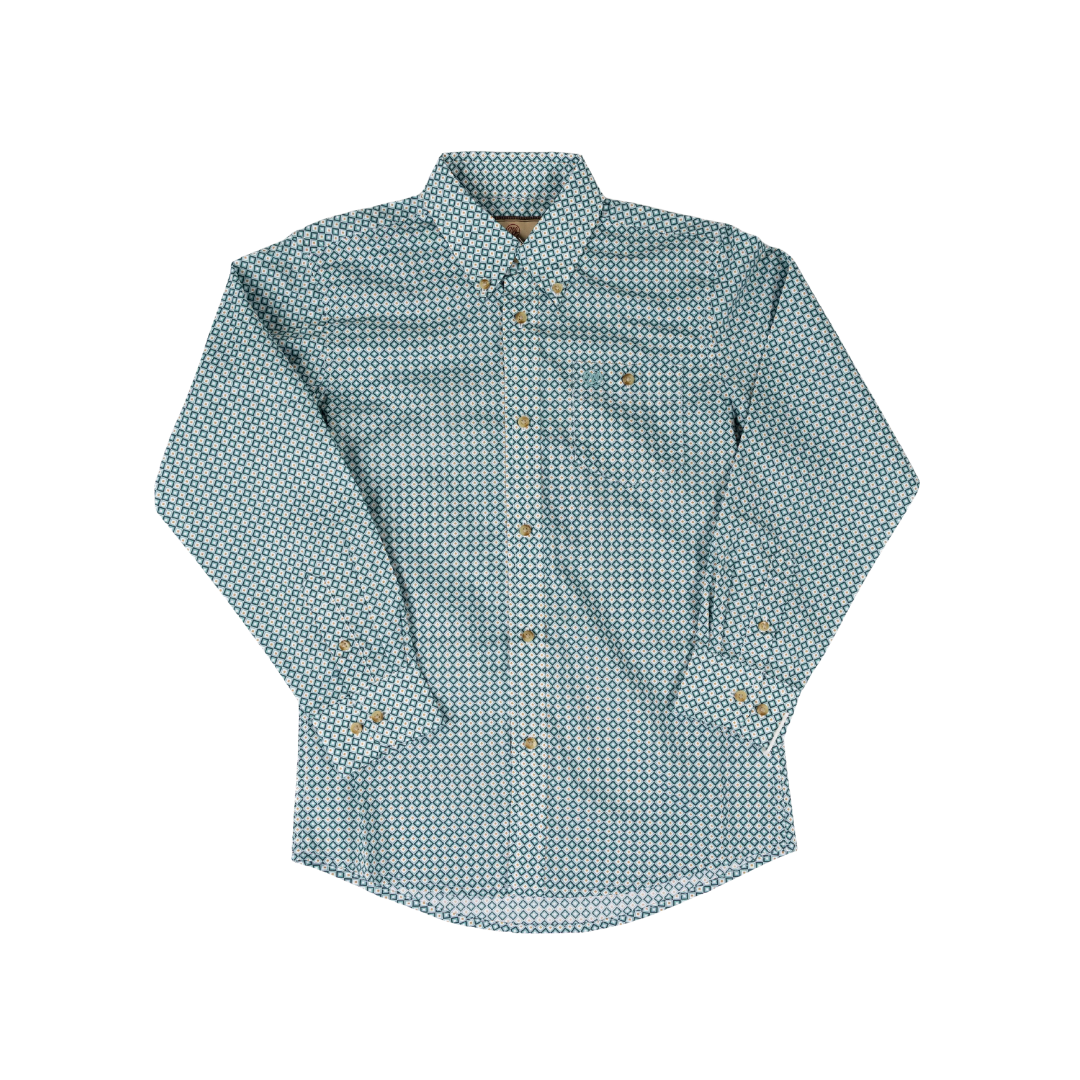Wrangler Youth Boy's Classic Long Sleeve Turquoise Shirt