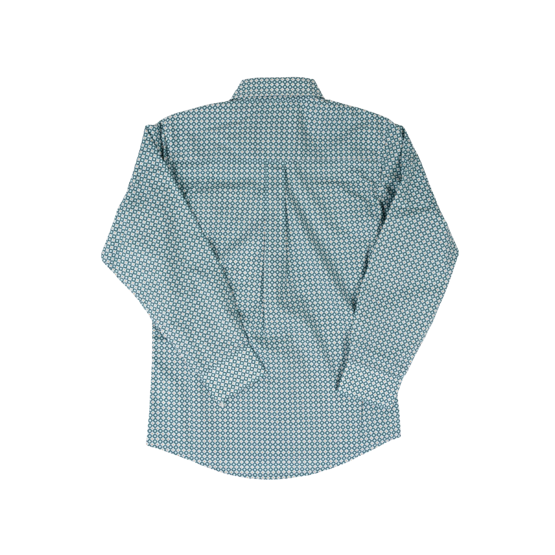 Wrangler Youth Boy's Classic Long Sleeve Turquoise Shirt
