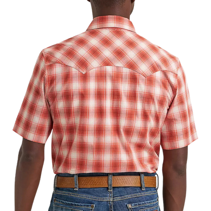 Wrangler Men's Retro Short Sleeve Red Shirt