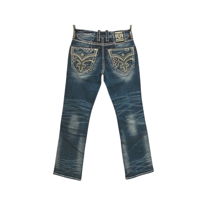 Rock Revival Men's Ozzy Bootcut Dark Wash Jeans