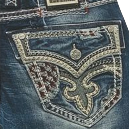 Rock Revival Men's Ozzy Bootcut Dark Wash Jeans