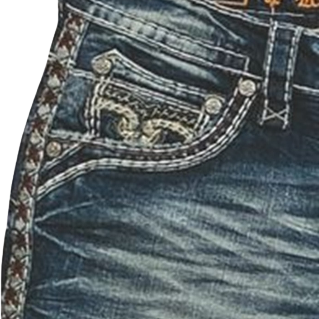 Rock Revival Men's Ozzy Bootcut Dark Wash Jeans