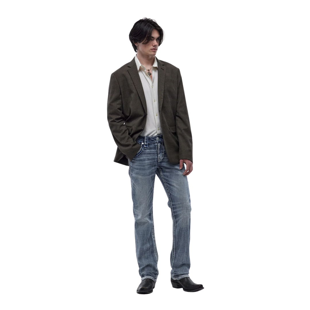 Rock Revival Men's Jett J202 Blue Jeans
