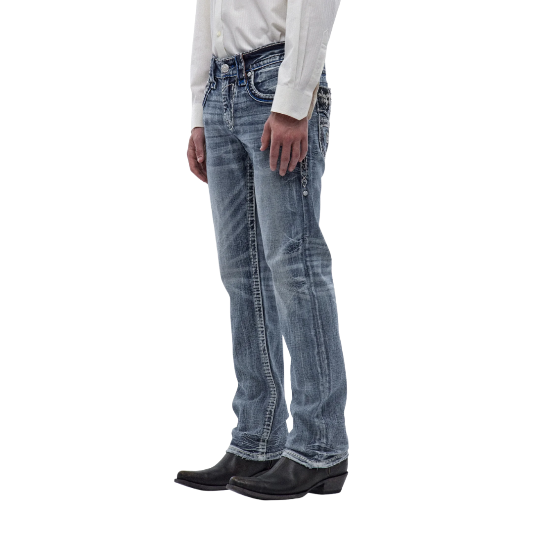 Rock Revival Men's Jett J202 Blue Jeans