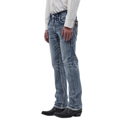 Rock Revival Men's Jett J202 Blue Jeans