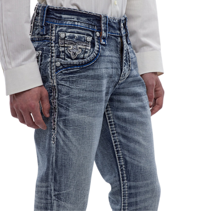 Rock Revival Men's Jett J202 Blue Jeans