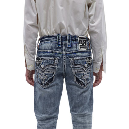 Rock Revival Men's Jett J202 Blue Jeans