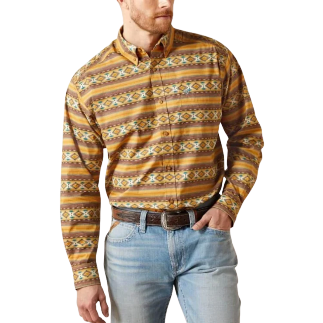 Ariat Men's Teddi Classic Fit Tan Shirt
