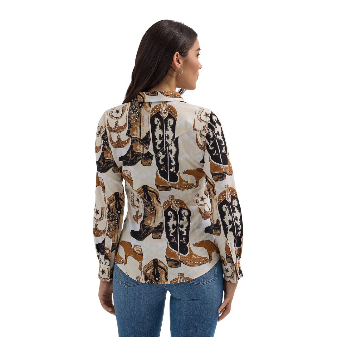 Wrangler Women's Retro Light Brown Shirt