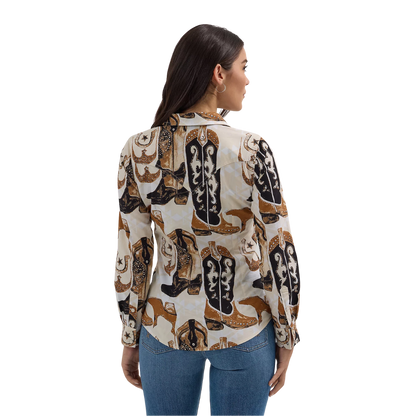 Wrangler Women's Retro Light Brown Shirt