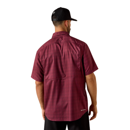 Ariat Men's Printed Venttek Classic Maroon Shirt