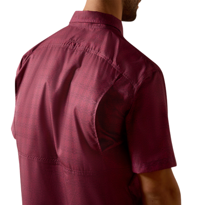Ariat Men's Printed Venttek Classic Maroon Shirt