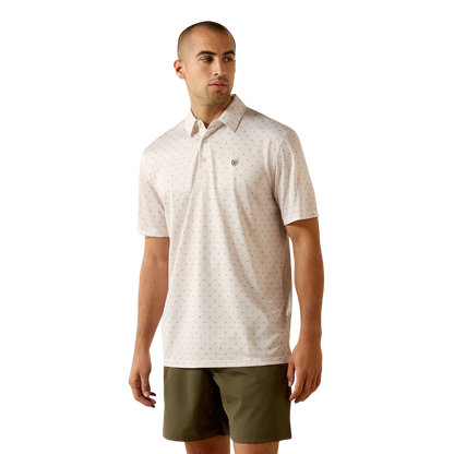 Ariat Men's All Over Print Moonbeam Steer Polo