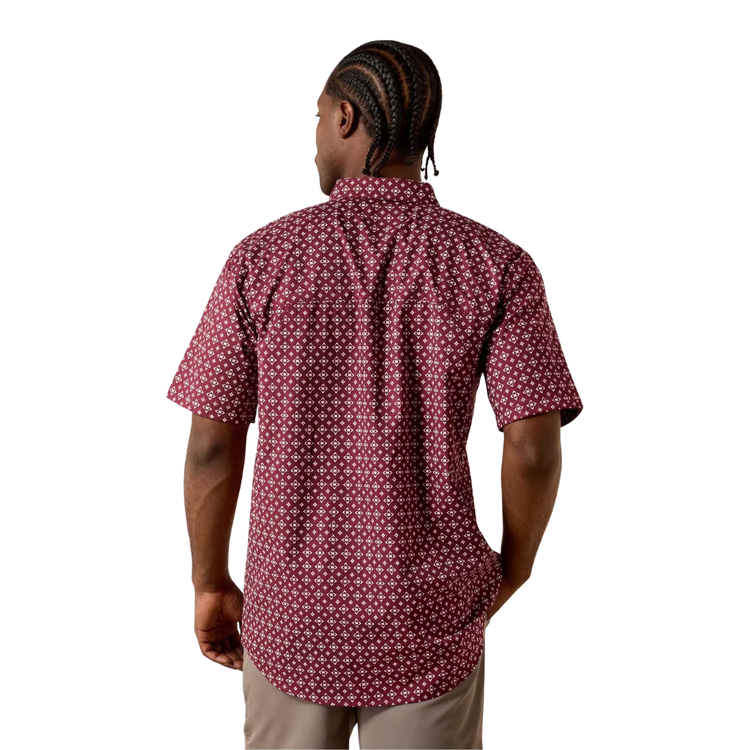 Ariat Men's Maroon 360 Airflow Classic Fit Shirt
