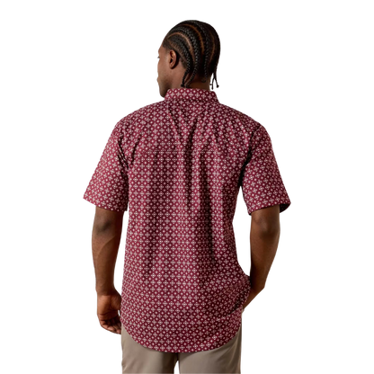 Ariat Men's Maroon 360 Airflow Classic Fit Shirt