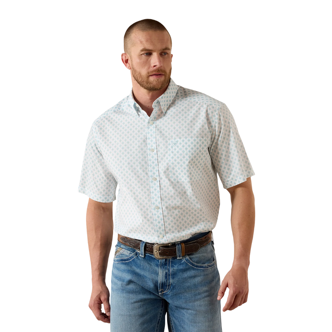 Ariat Men's Packert Classic Fit White Shirt