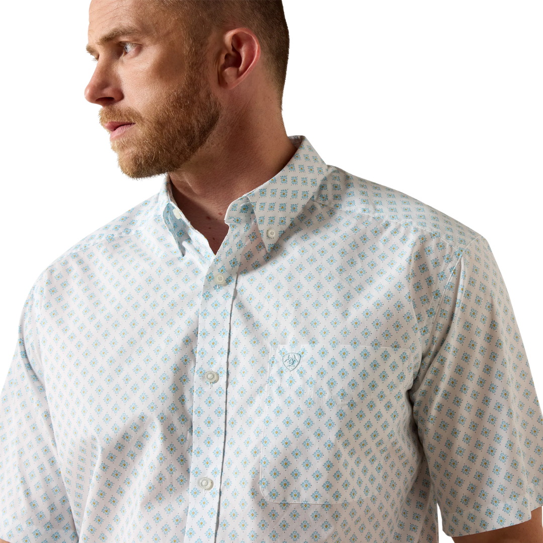 Ariat Men's Packert Classic Fit White Shirt