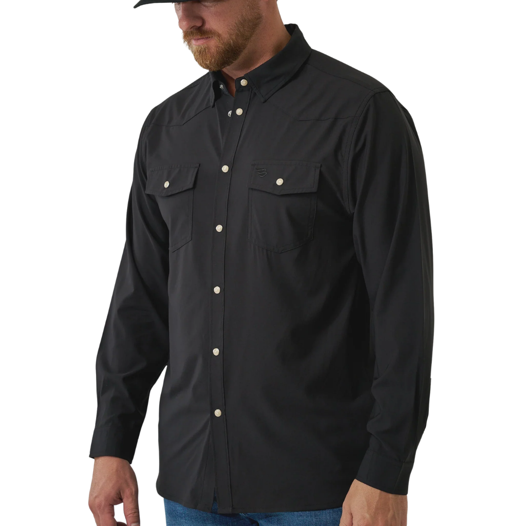 Burlebo Men's Performance Western Black Shirt