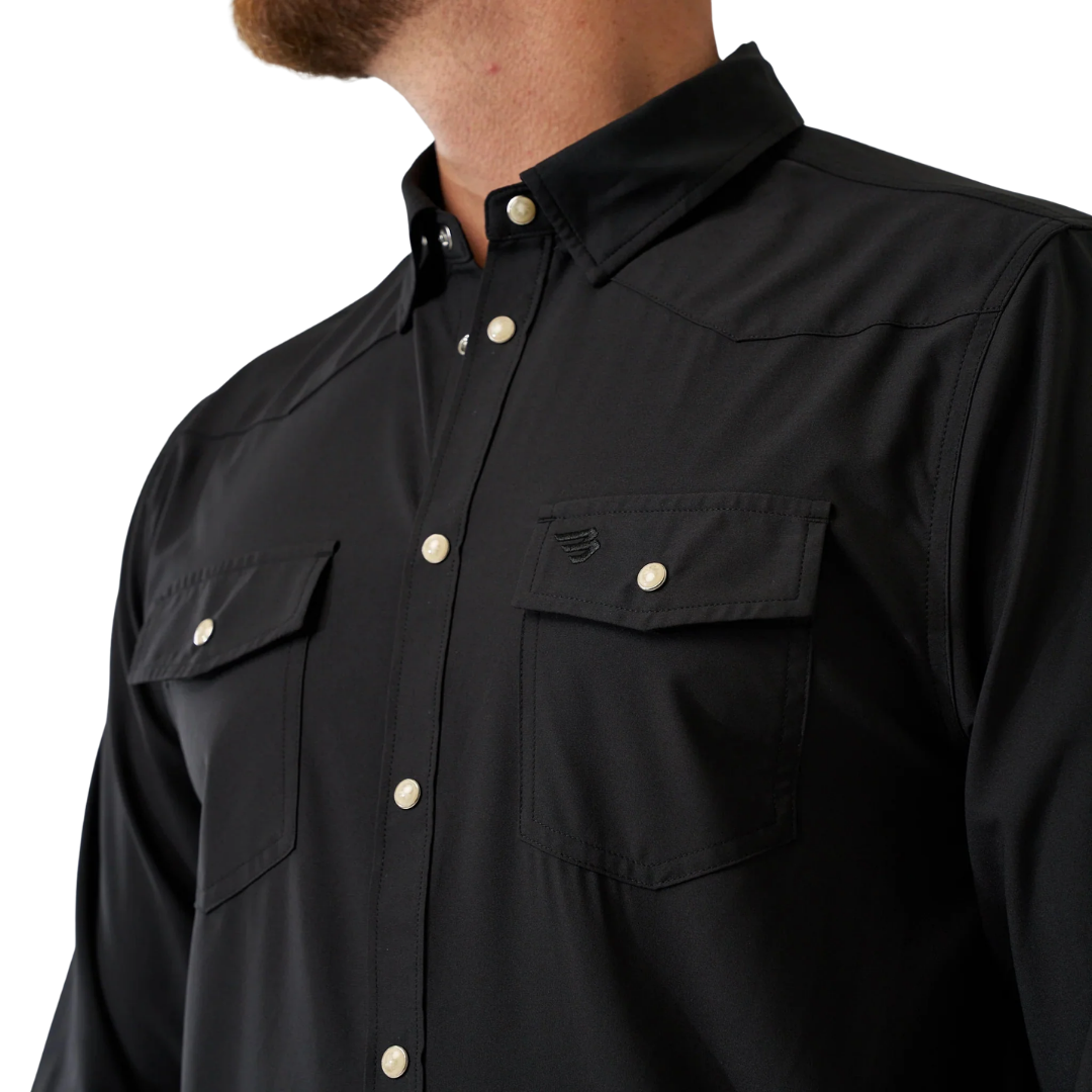 Burlebo Men's Performance Western Black Shirt