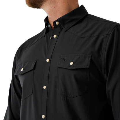 Burlebo Men's Performance Western Black Shirt