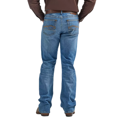 Wrangler Mens Slim Fit Bootcut Six Blue Jeans