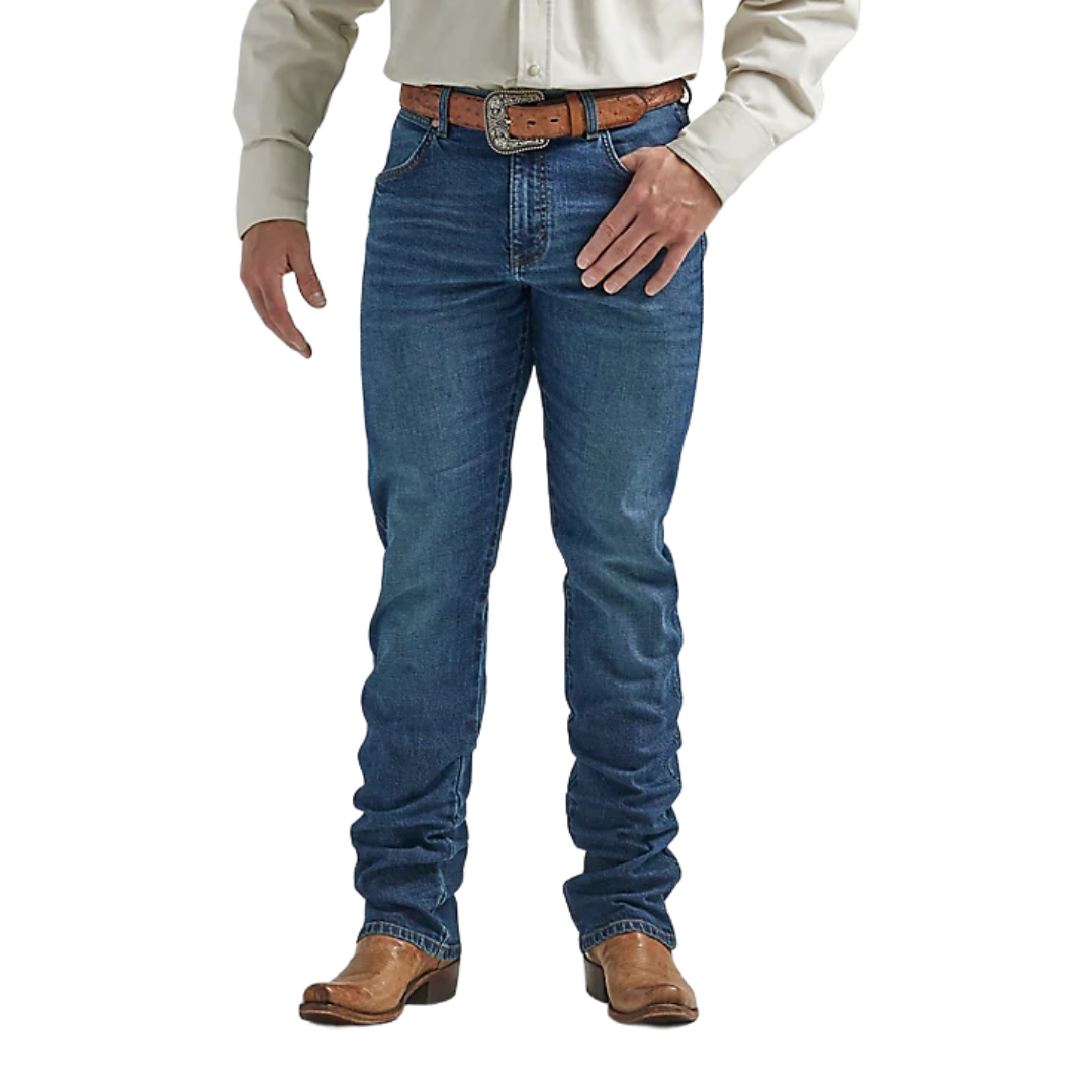 Wrangler Mens Retro Slim Fit Straight Blue Jean