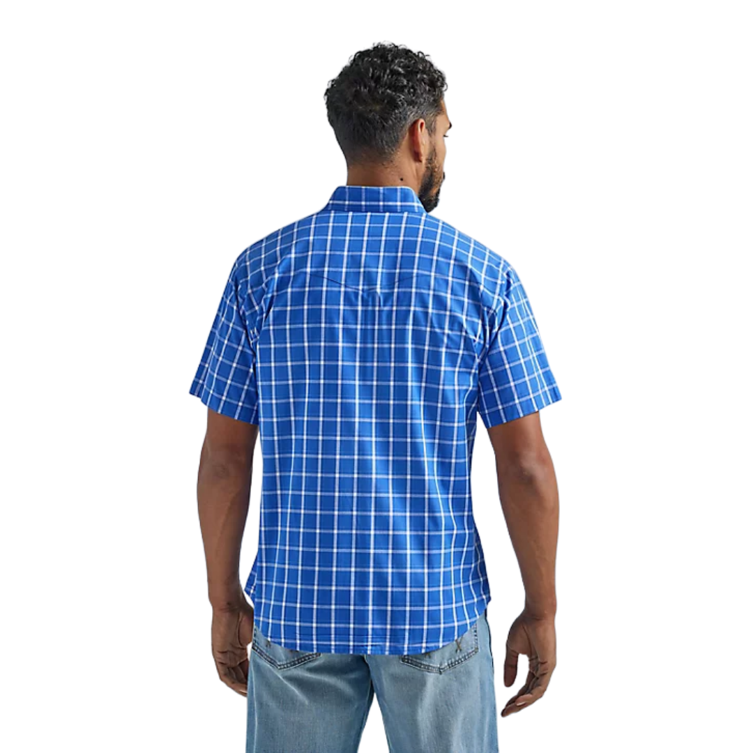 Wrangler Men's Wrinkle Resist Blue Shirt