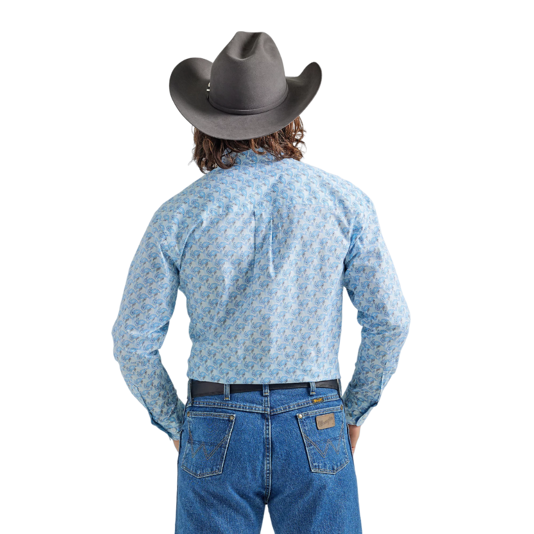 Wrangler Men's George Strait Blue Shirt