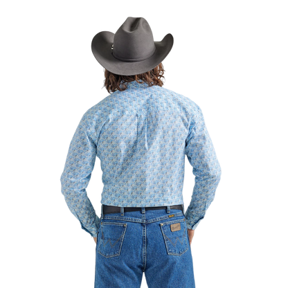Wrangler Men's George Strait Blue Shirt