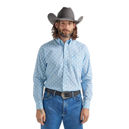 Wrangler Men's George Strait Blue Shirt