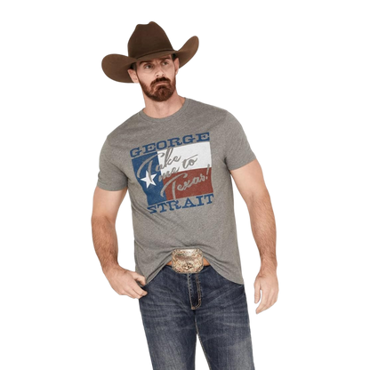 Wrangler Men's George Strait Short Sleeve Grey Shirt
