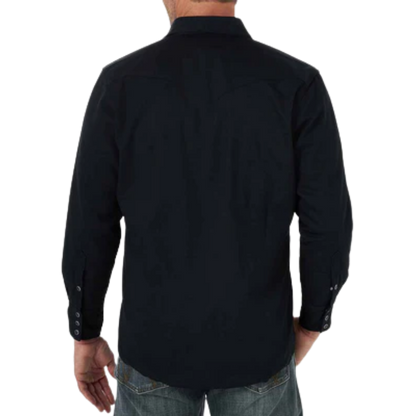 Wrangler Men's Flannel Lined Black Shirt - Big