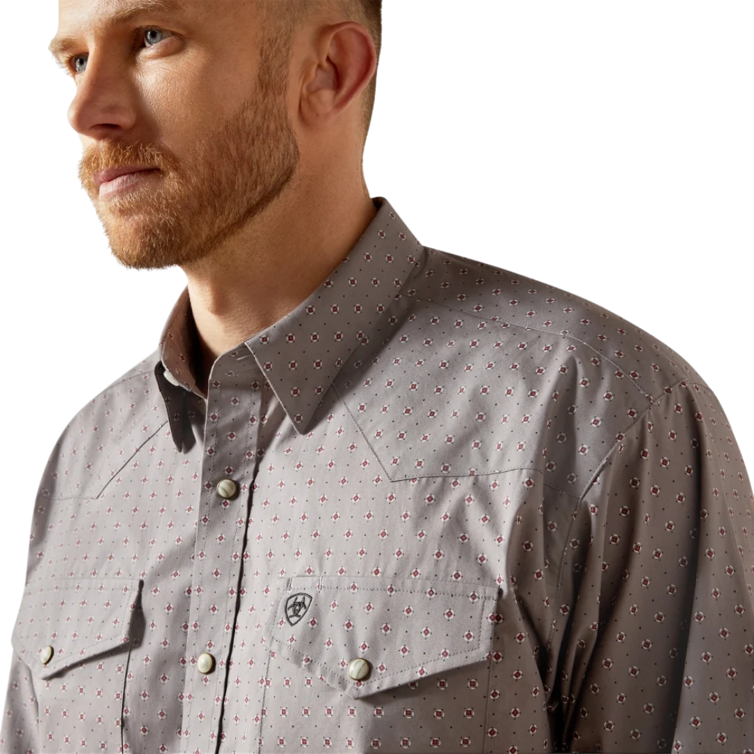 Ariat Men's Fred Classic Fit Grey Shirt