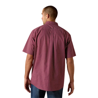 Ariat Men's Pippin Classic Fit Print Maroon Shirt