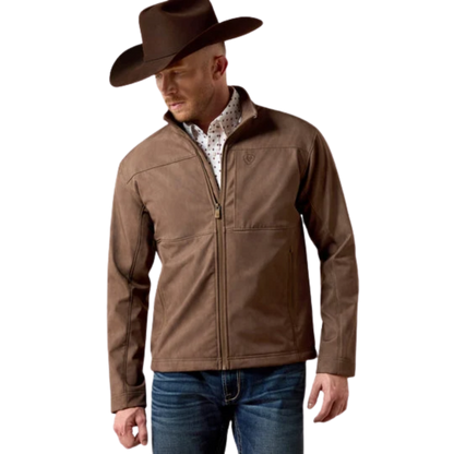 Ariat Men's Vernon Softshell Wren Faux Leather Print Jacket