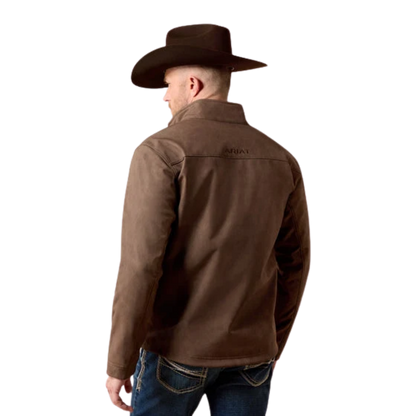 Ariat Men's Vernon Softshell Wren Faux Leather Print Jacket
