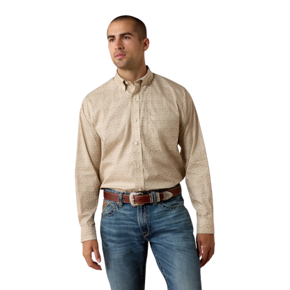 Ariat Men's Wrinkle Free Tan Shirt