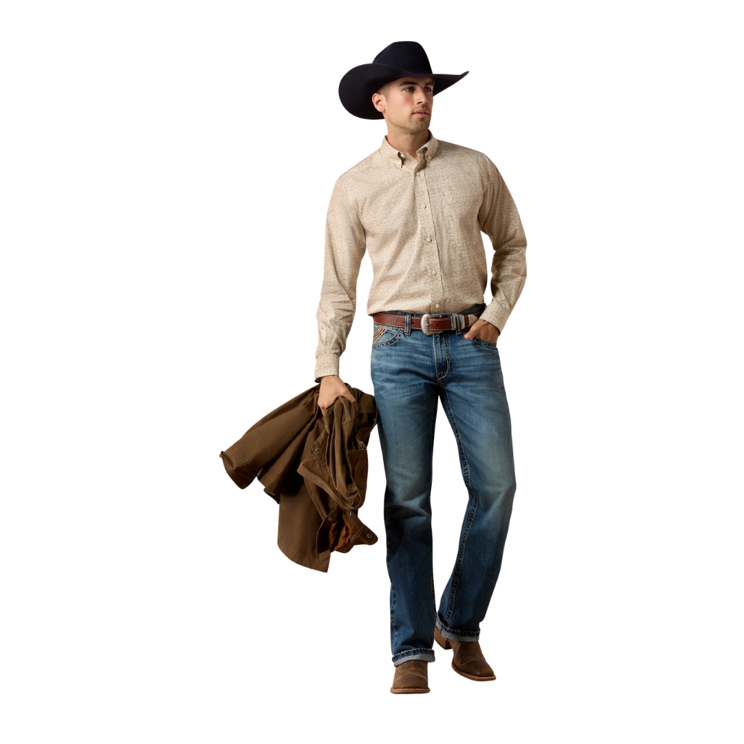 Ariat Men's Wrinkle Free Tan Shirt